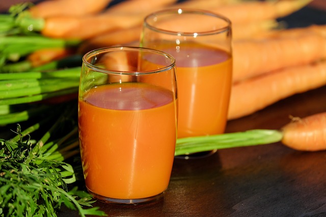 glasses of carrot juice