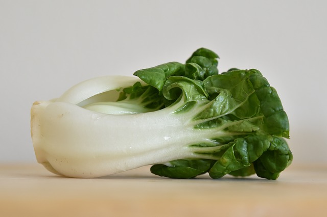 One Bok Choy on a table